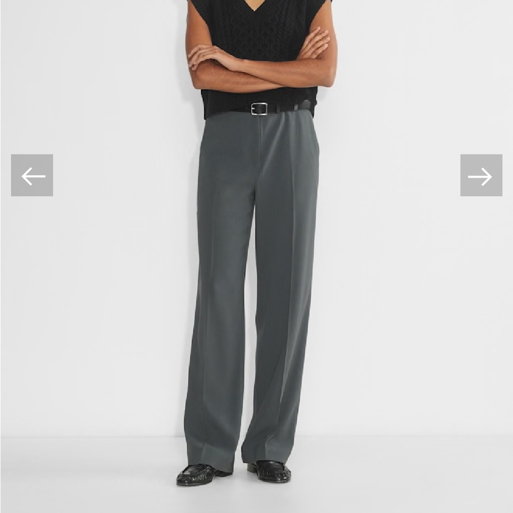Aritzia Babaton Black and Gray Tailored Wide Leg Pants